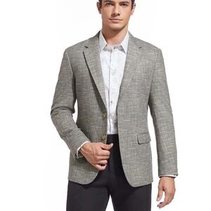 Duchamp CrossHatch Plaid Knit SportCoat‎ Brown 42R New With Tags